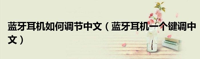 蓝牙耳机如何调节中文（蓝牙耳机一个键调中文）