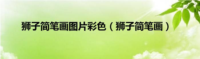 狮子简笔画图片彩色（狮子简笔画）