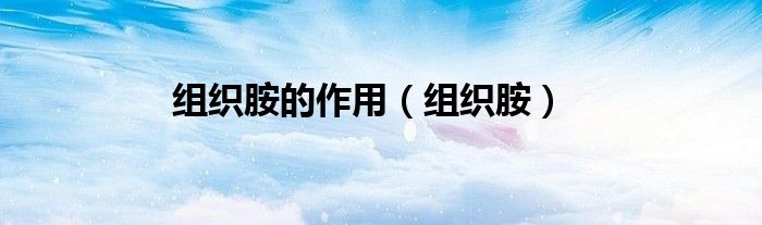 组织胺的作用（组织胺）