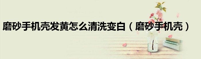 磨砂手机壳发黄怎么清洗变白（磨砂手机壳）